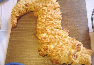 Slaný krokodýl z majonézového těsta Slaný krokodýl z majonézového těsta