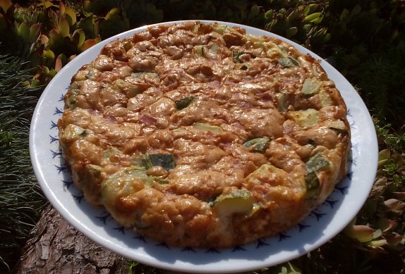 Slaný cuketový koláč -  bez mouky